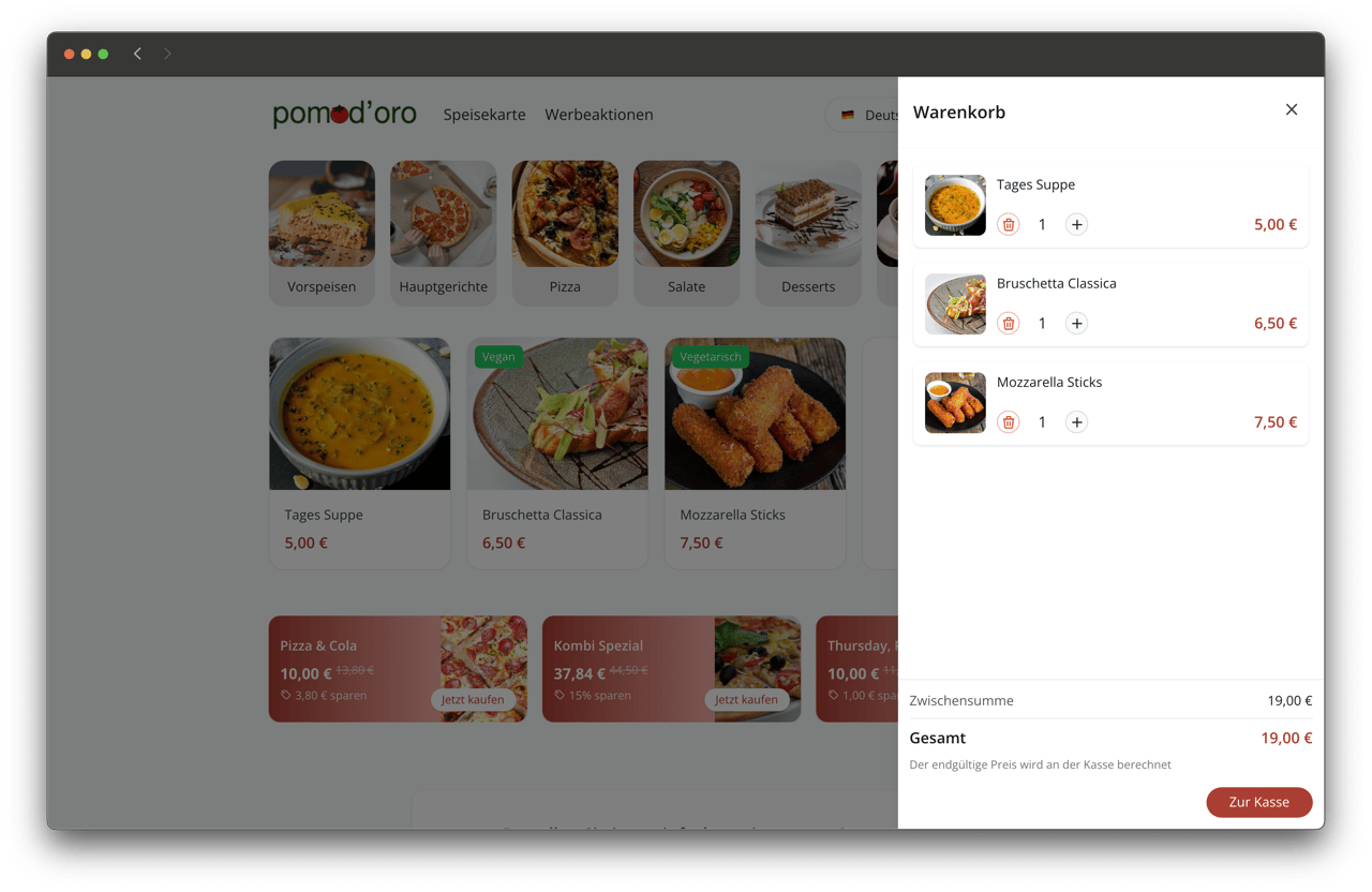 Kunden-Bestell-Interface
