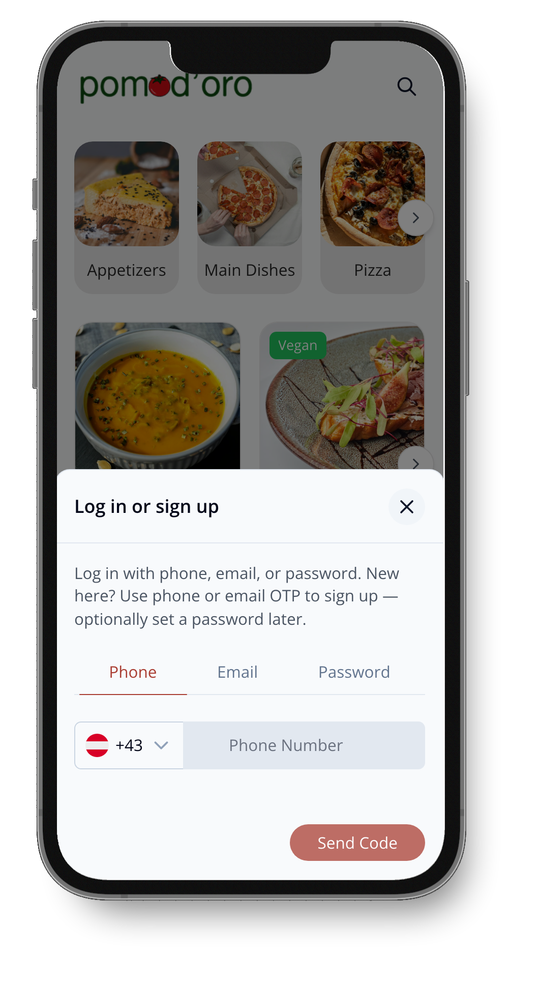 Mobile Customer Login