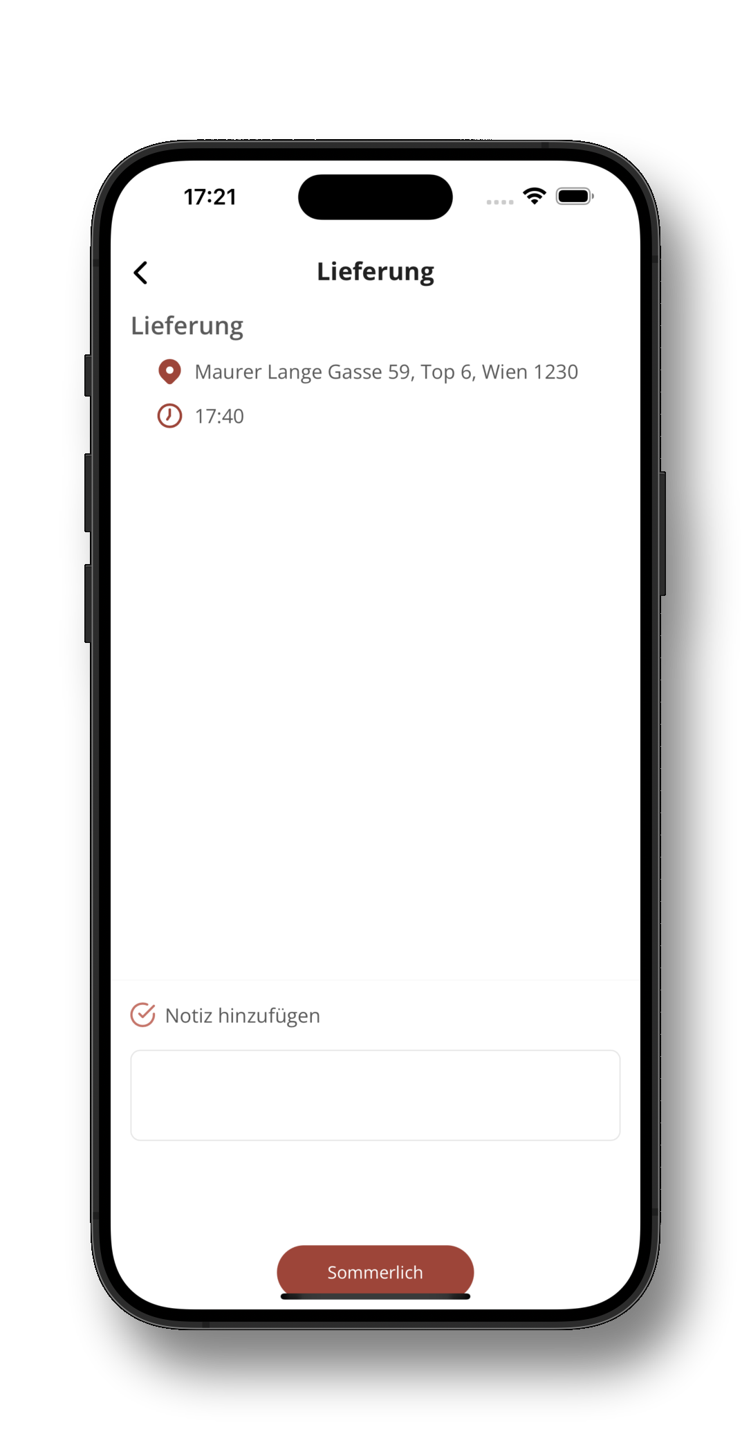 Kunden-Liefererfahrung