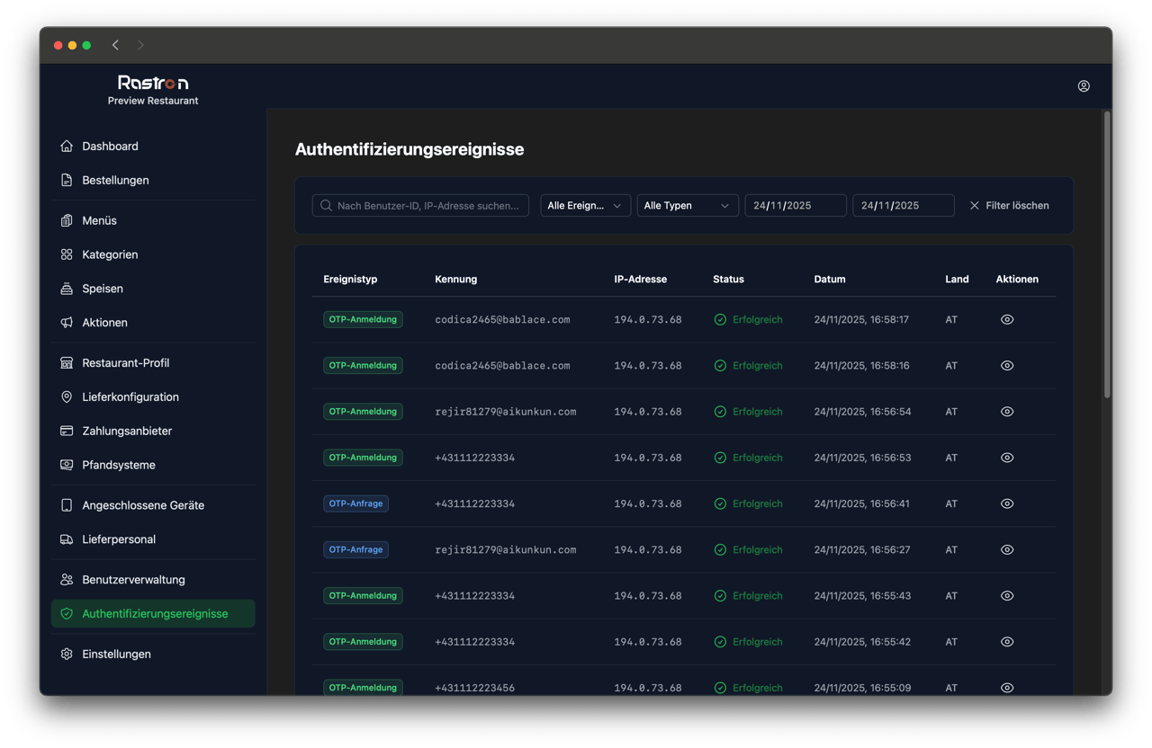 Sicherheits-Features
